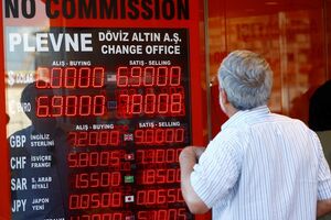 Lira turca notas câmbio 