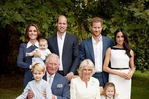Harry Meghan William Kate Charles Camilla familia real 