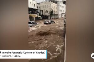 Severe floods in Bodrum Turkey.mp4