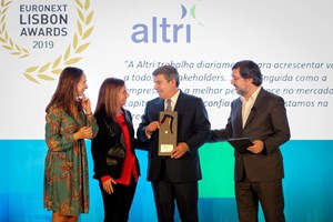 Altri distinguida com prémio de Melhor Performance na Euronext Lisbon