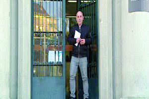 José Silva a sair, ontem, do Tribunal de Guimarães no final do trabalho 