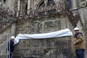 Catedral de Santiago de Compostela vandalizada