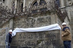 Catedral de Santiago de Compostela vandalizada