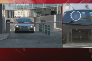 Rui Pinto à saída da PJ para ser ouvido no Campus de Justiça 