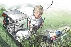 Cartoonista despedido por desenhar Trump junto a pai e filha que morreram