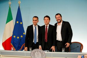 Luigi di Maio, Giuseppe Conte e Matteo Salvini 