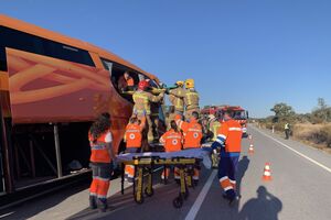 Oito pessoas feridas em despiste de autocarro a caminho de Fátima