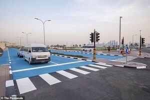 Qatar ar condicionado e ruas azuis