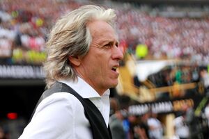 Jorge Jesus durante a final da Taça Libertadores