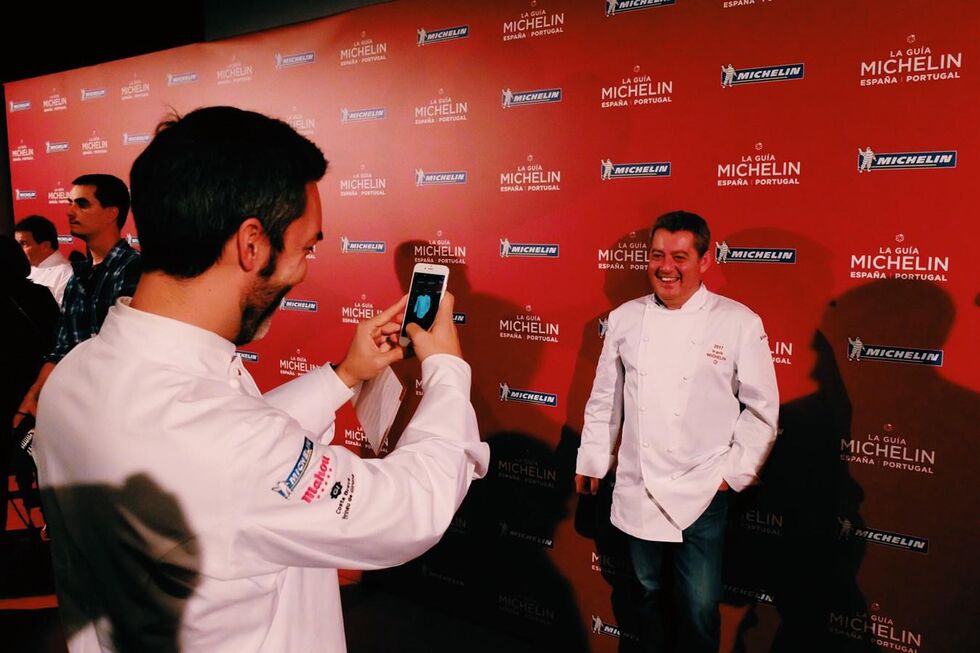 Rui Paula é fotografado pelo chef henrique Sá Pessoa na Gala Michelin 2016, em Girona