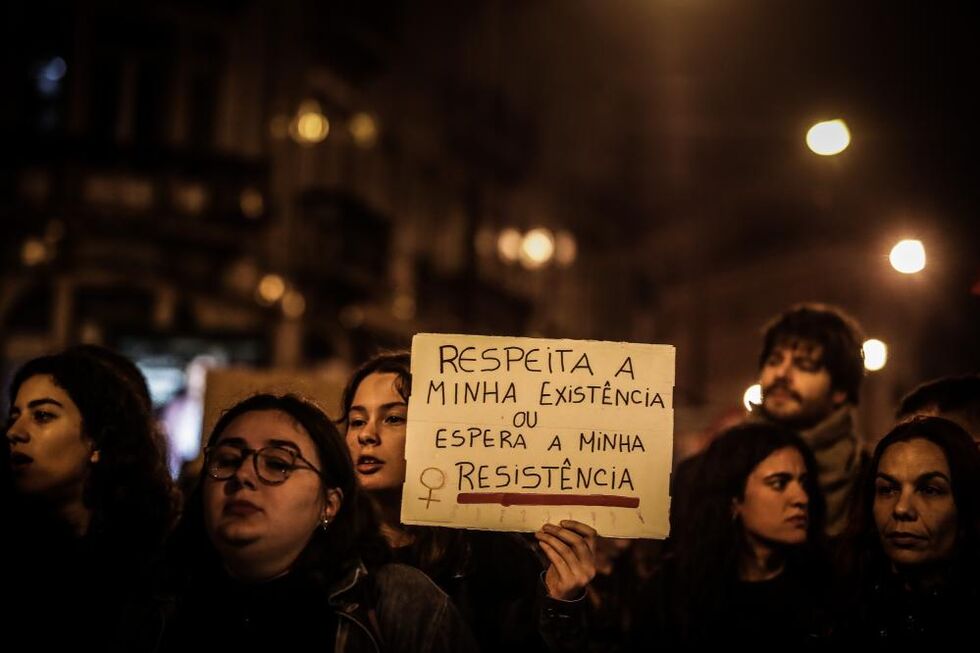 marcha em Lisboa contra a violência doméstica 