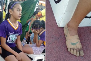 A menina que ganhou três medalhas de atletismo sem ter ténis