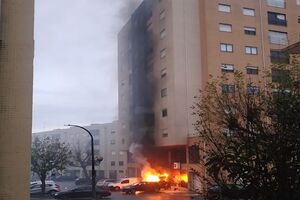 Incêndio carro Braga