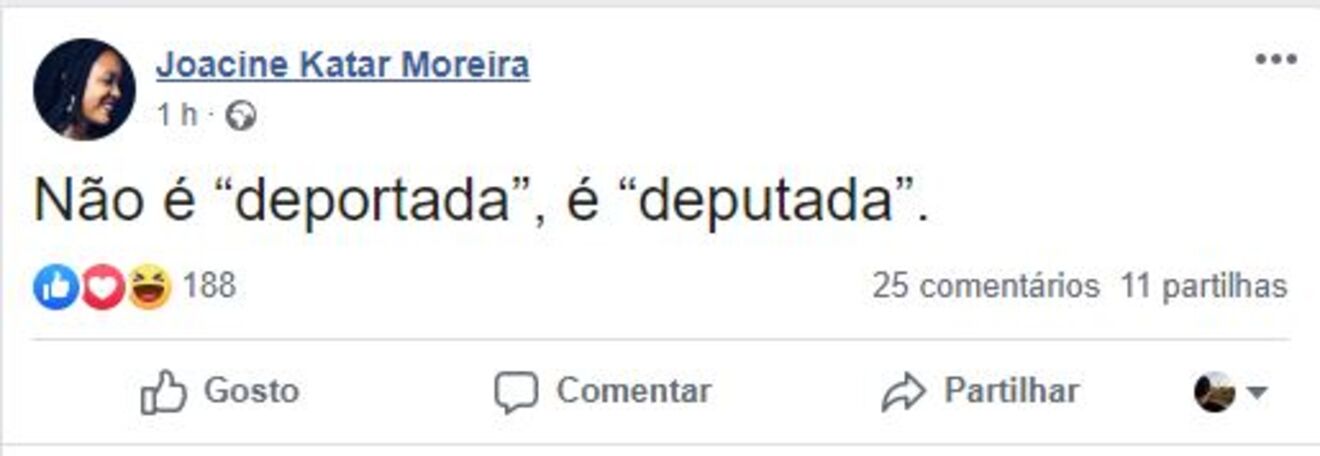 Joacine responde a Ventura no Facebook 