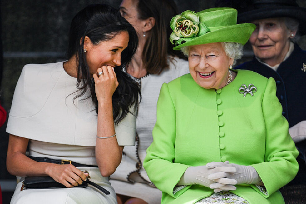 Harry, Meghan e Isabel II