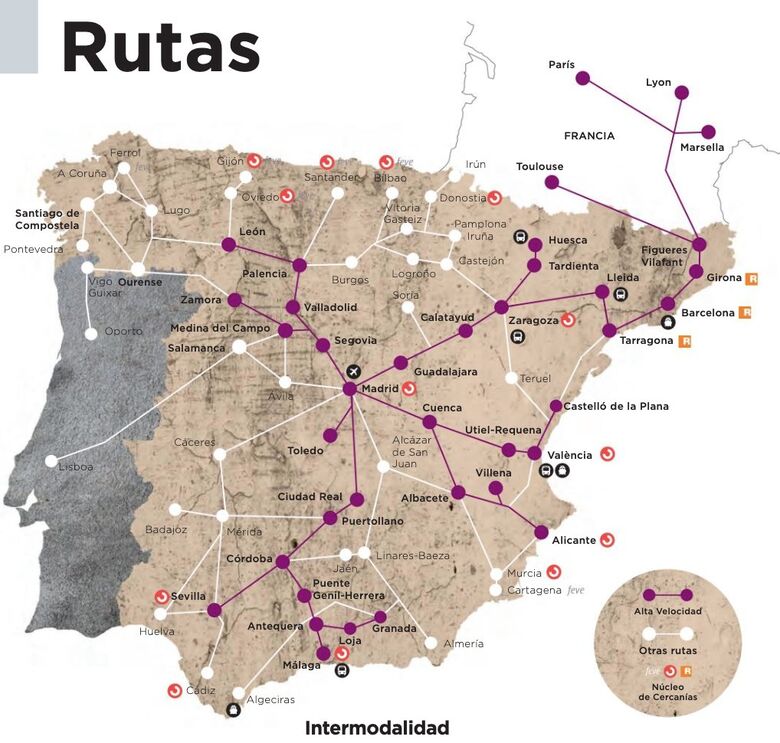 Espanhola Renfe pede desculpa por divulgar mapa onde Vigo aparece em Portugal