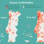 Mapa: Como a covid-19 se propagou em Portugal em duas semanas