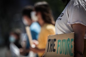 Um jovem ativista pelo clima ferido e 3 detidos durante protesto em Lisboa 