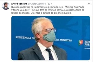 André Ventura e Ana Paula Vitorino trocam comentários sobre passar a ferro