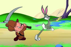 Nova série tirou arma de fogo ao caçador Elmer J. Fudd (agora com uma foice), mas este continua atrás de Bugs Bunny 