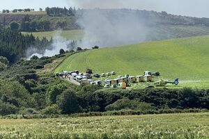 Comboio descarrila em Aberdeenshire na Escócia