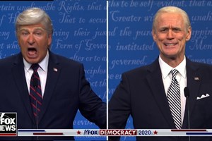 Alec Baldwin e Jim Carrey recriam debate Trump-Biden