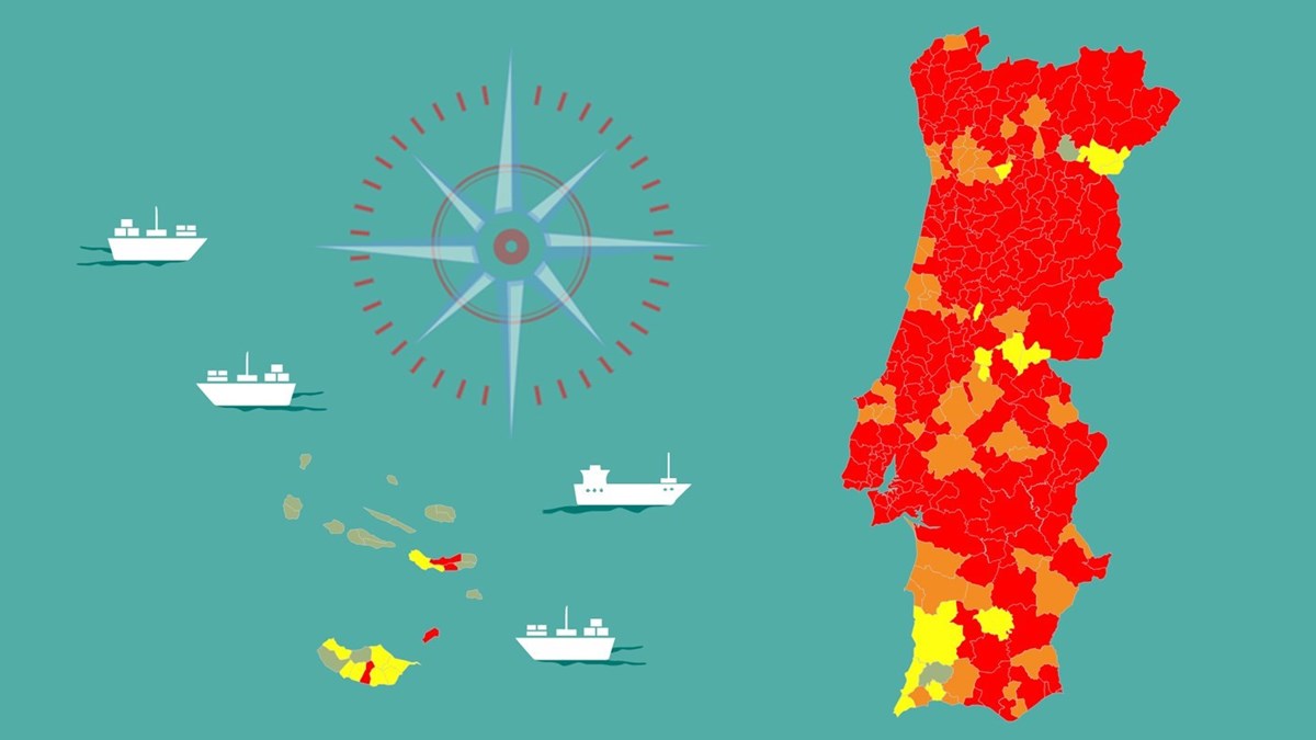 Portugal continua pintado a vermelho no mapa da COVID-19. Espanha e sul de  França mais graves - Ciência - SAPO Tek