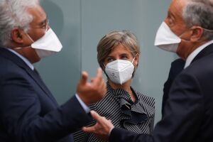 António Costa, Marta Temido e Marcelo Rebelo de Sousa