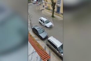 Chuva intensa provoca cheias em Algueirão-Mem Martins. Veja as imagens 
