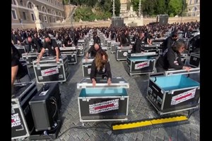 Funcionários da cultura e hotelaria protestam em Roma