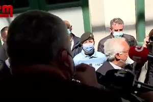 Ministro Pedro Nuno Santos em momentos de tensão com manifestantes