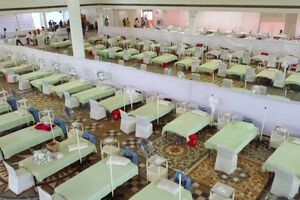 Templo em Nova Deli transformado em hospital para tratar doentes com Covid-19 - sábado