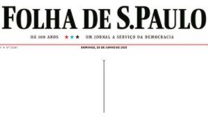 Leitores 'arrepiados' com capa em branco de jornal pelas 500 mil mortes no Brasil