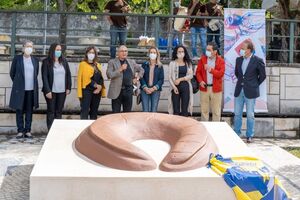 Escultura em homenagem ao Bodo
