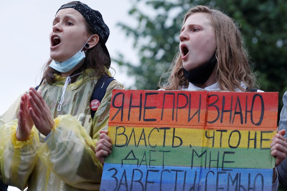 Protesto LGBT na Rússia