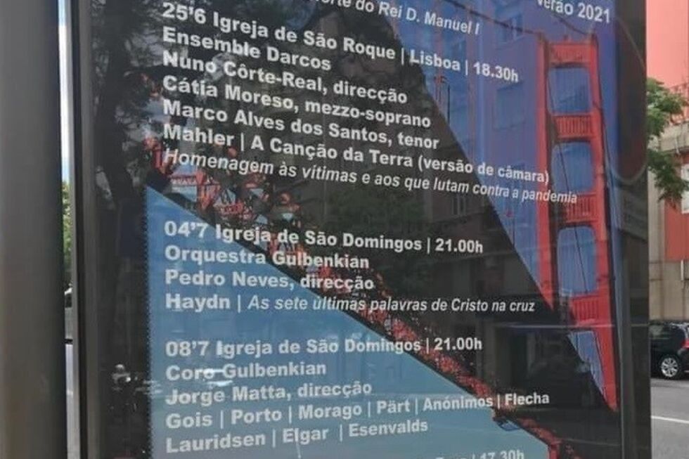 Festival Estoril Lisboa promovido com imagem da ponte Golden Gate em São Francisco