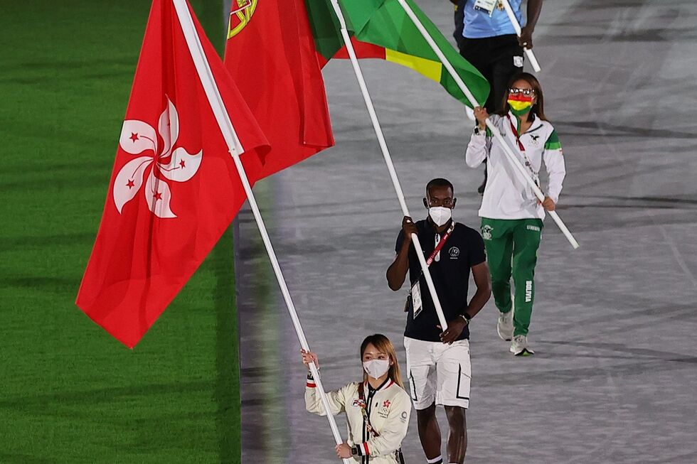 Pichardo na cerimónia de encerramento dos Jogos Olímpicos