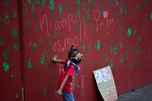 Protesto a favor do aborto no México