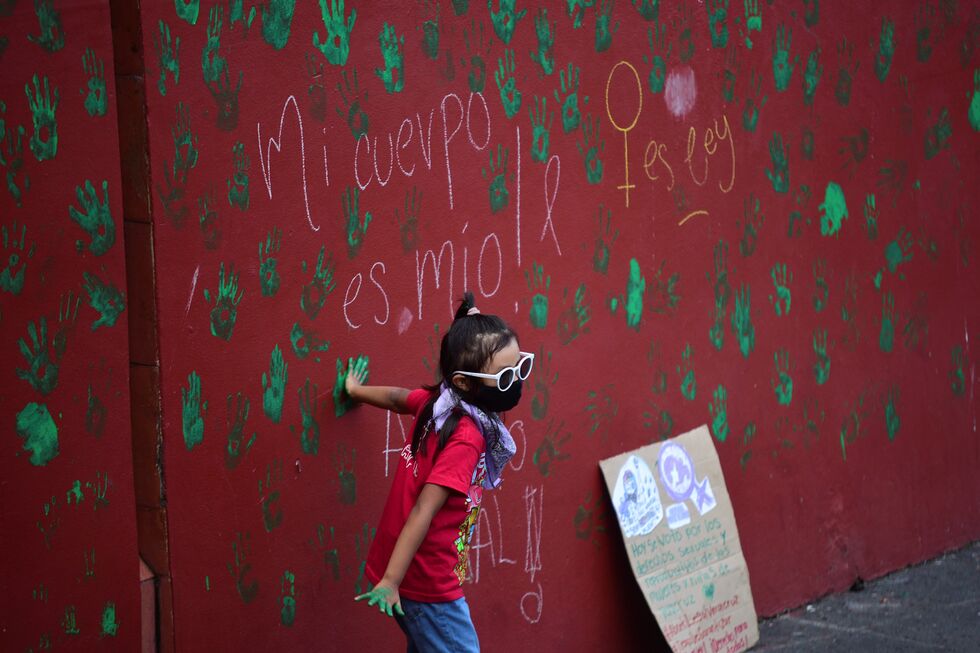 Protesto a favor do aborto no México
