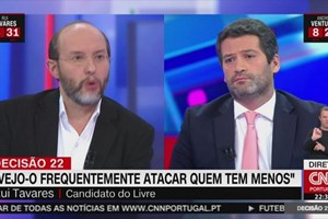 Debate. Tavares só precisou de uma barra para atacar Ventura com o RSI