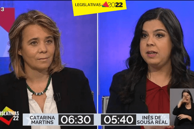 Debate. Catarina Martins e o esfor o para manter In s Sousa Real