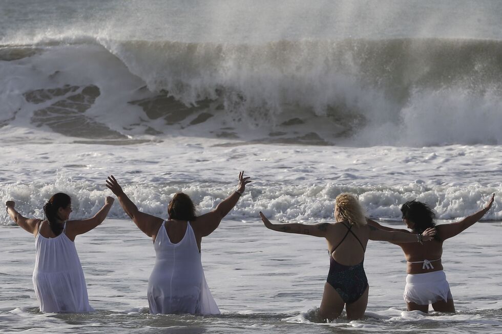 Primeiro mergulho do ano - Carcavelos