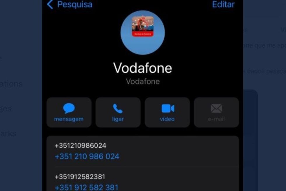 Clientes da Vodafone relatam novos contactos na lista telefónica com nome da operadora após ciberataque