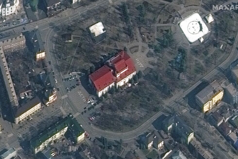 Imagem Satélite do Teatro de Mariupol