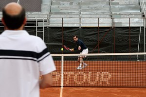 Fomos estrear o court central com o diretor do Estoril Open