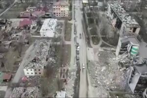 Imagens de drone mostram elevado grau de destruição em Borodyanka