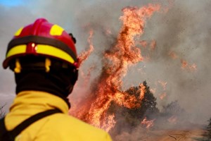 Centenas de bombeiros combatem fogos em Ourém e Guarda 
