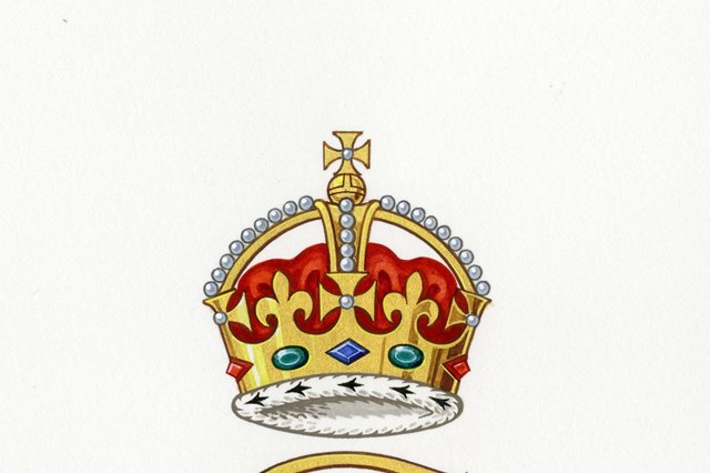 Monograma do Rei Carlos III estreado hoje