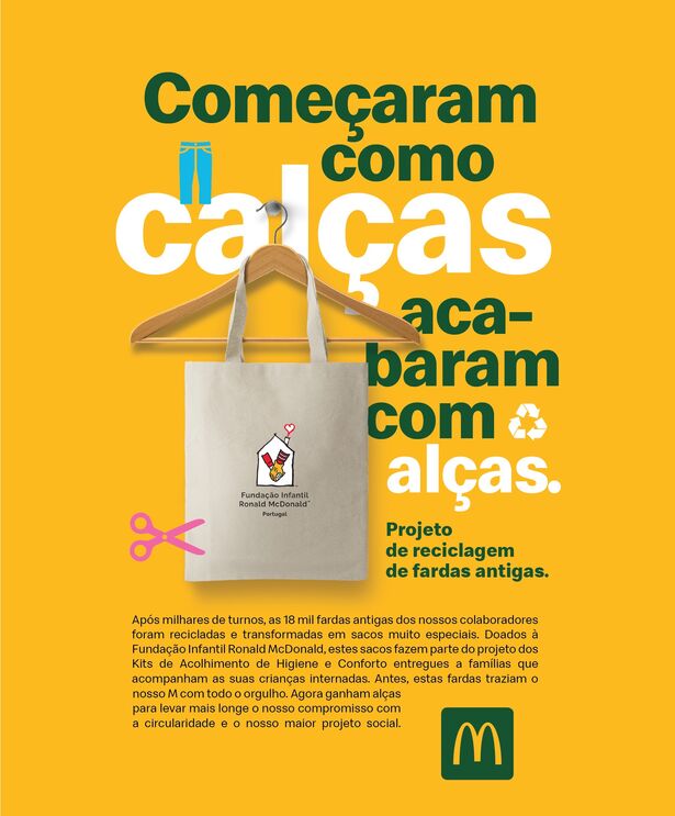 McDonald’s Portugal cria sacos 100% reciclados para Kits de Acolhimento
