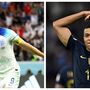 As figuras do Inglaterra - França: Harry Kane e Kylian Mbappé